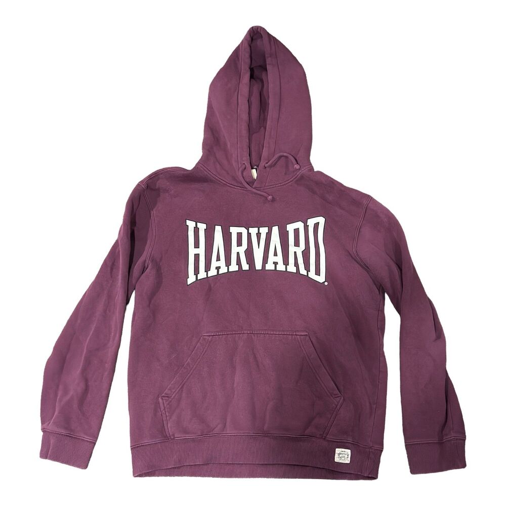 L.O.G.G. Harvard University Hoodie Sweatshirt Maroon Pullover Size Large